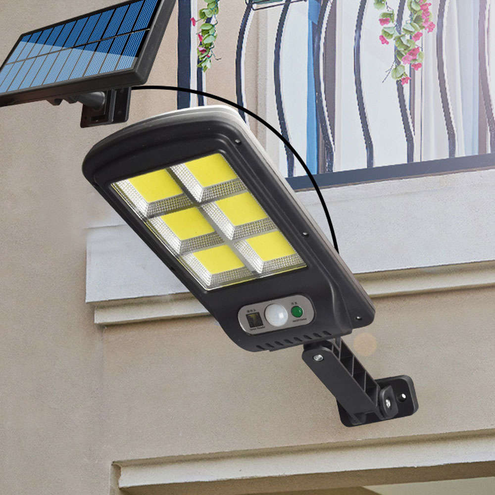 Lampa Solarna Led Cob Z Panelem Zewn Trznym Z Czujnikiem Ruchu I