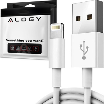 Kabel 100cm Alogy USB do Lightning przewód do ładowania apple iPhone biały