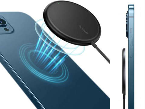 Magnetyczna ładowarka indukcyjna Qi Baseus do iPhone 12 15W Black