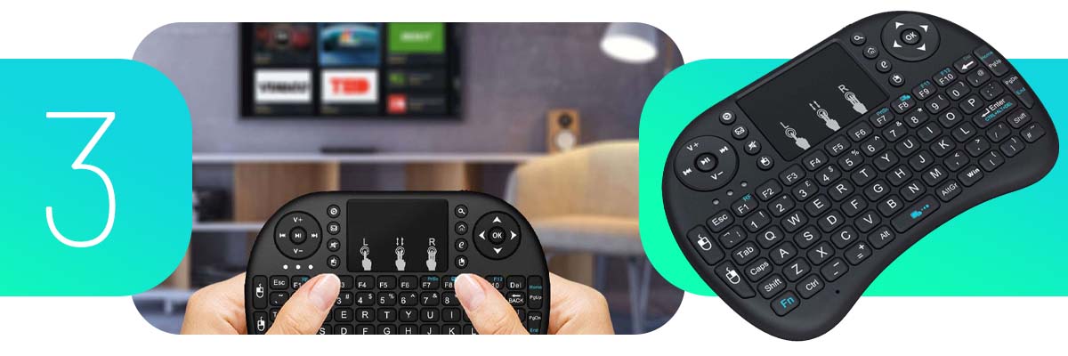 Bezprzewodowa mini Klawiatura Alogy podświetlana 3 kolory touchpad