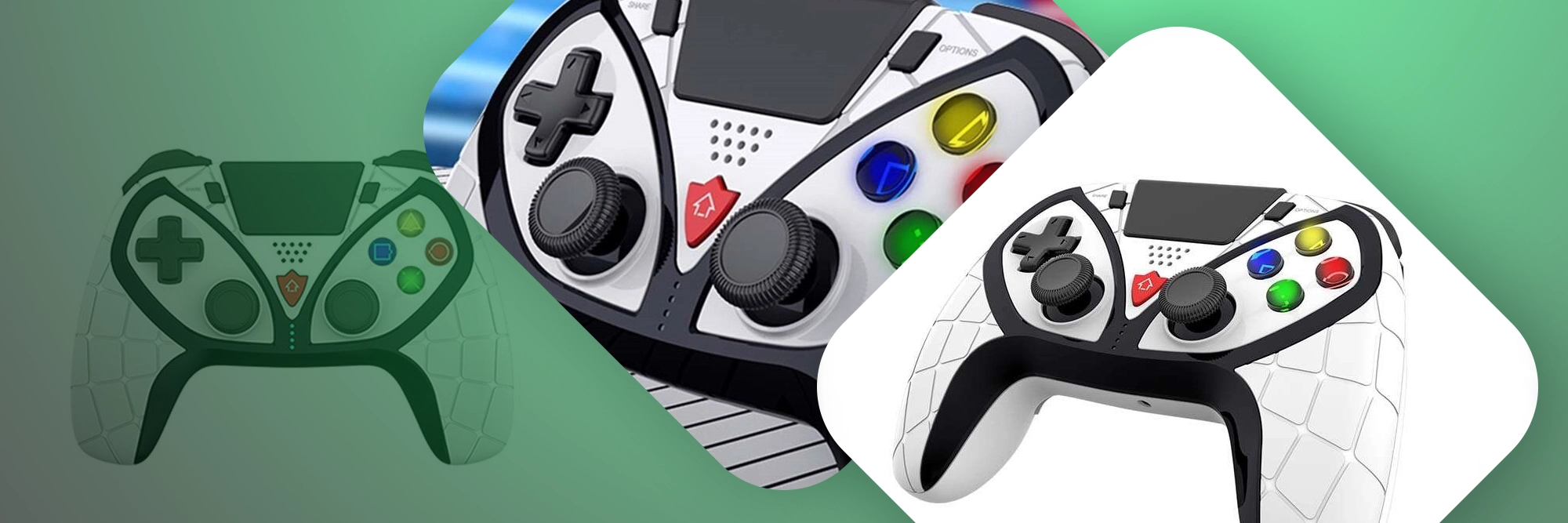 Kontroler bezprzewodowy / GamePad iPega Spiderman PG-P4012C touchpad PS4 (biały)