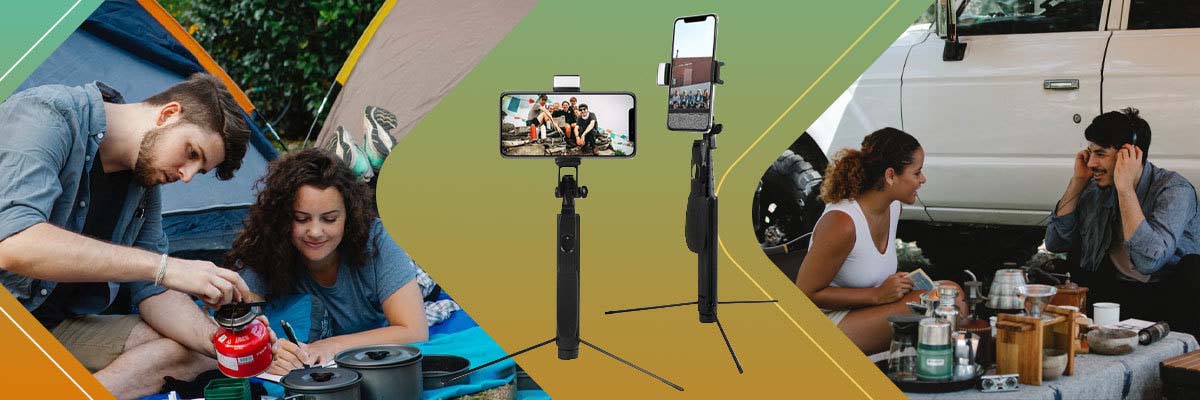 Selfie stick Alogy Tripod stabilizator uchwyt do telefonu Bluetooth led