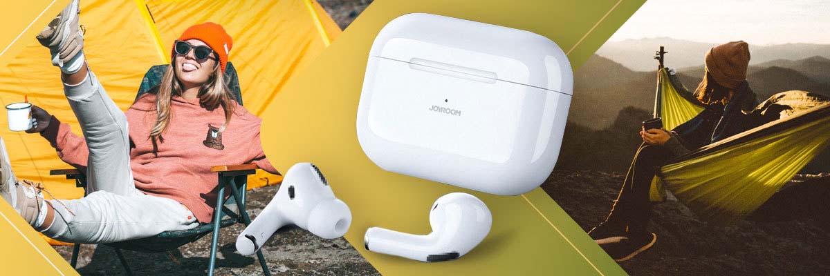 Słuchawki JOYROOM JR-T03S Pro ANC TWS Bluetooth 5.0 ze stacją White