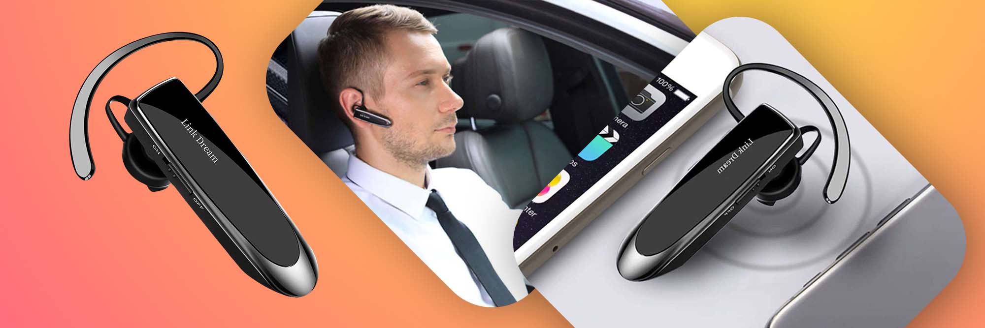 Słuchawka bezprzewodowa z mikrofonem Link Dream B41 Bluetooth 5.0 douszna