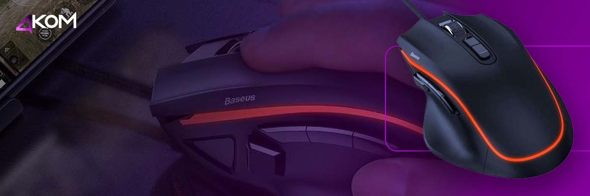 Mysz gamingowa Baseus GAMO GM01, 9 programowalnych klawiszy, 6400DPI (czarna)