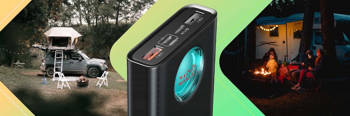 Powerbank 20000mAh z wyświetlaczem Baseus 2x