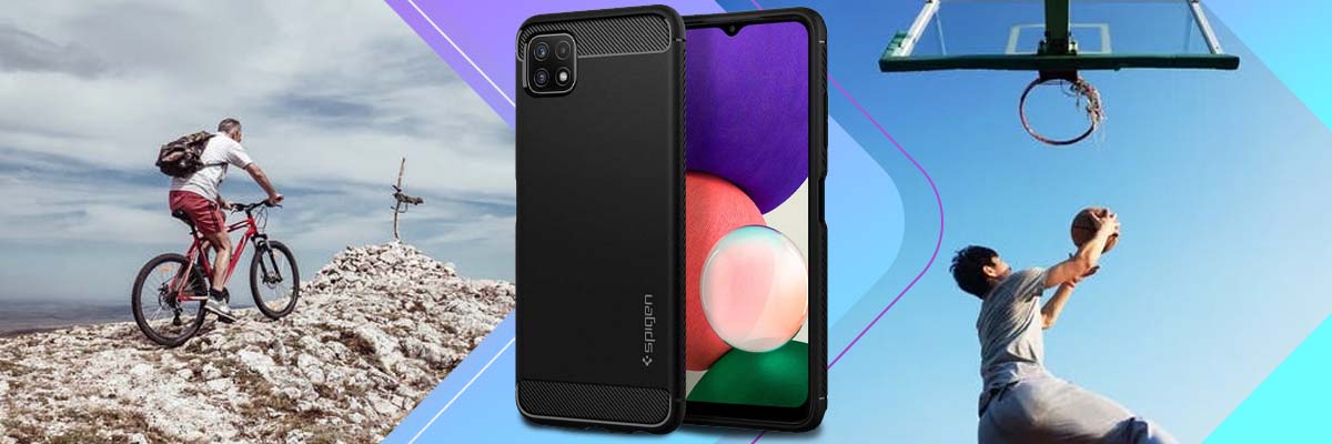 Etui Spigen Rugged Armor do Samsung Galaxy A22 5G Matte Black