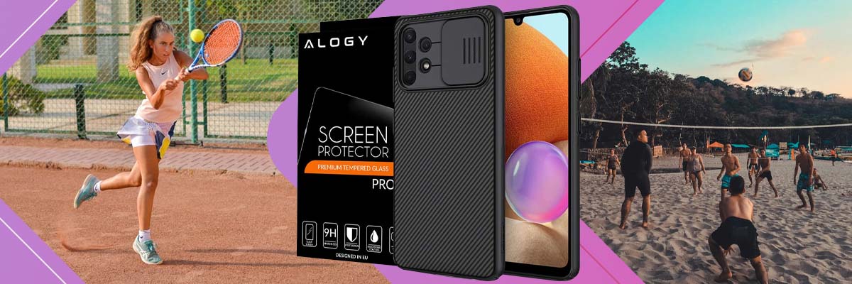 Etui obudowa Nillkin CamShield do Samsung Galaxy A32 LTE Black + Szkło Alogy