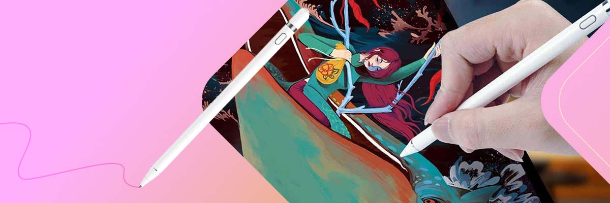 Rysik pojemnościowy aktywny Alogy do ekranu telefonu tabletu Biały