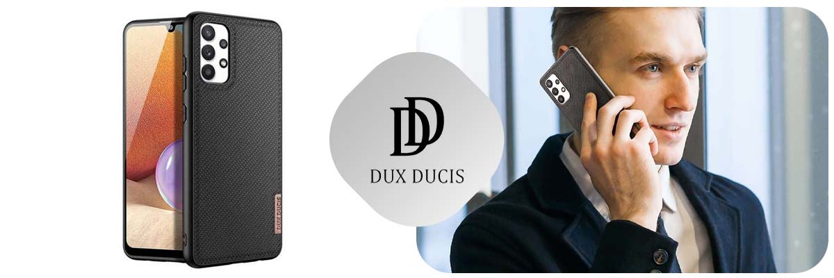 Etui ochronne na telefon Dux Ducis Fino do Samsung Galaxy A32 4G Czarne + Szkło