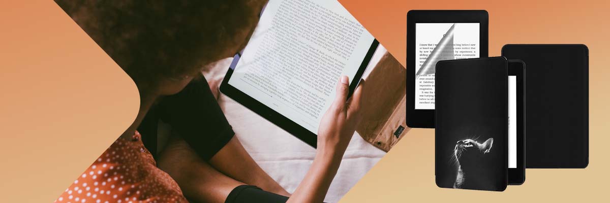 Etui Alogy Smart Case do Kindle Paperwhite 4 2018/ 2019 Księżycowy Kot + Folia ochronna