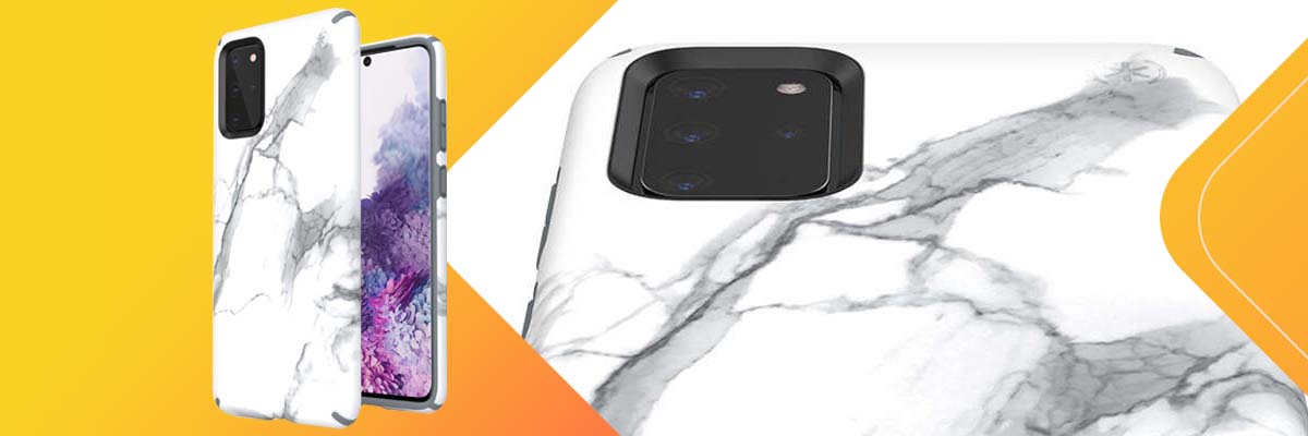 Etui obudowa Speck Presidio Inked do Samsung Galaxy S20 Plus Marble Matte Grey