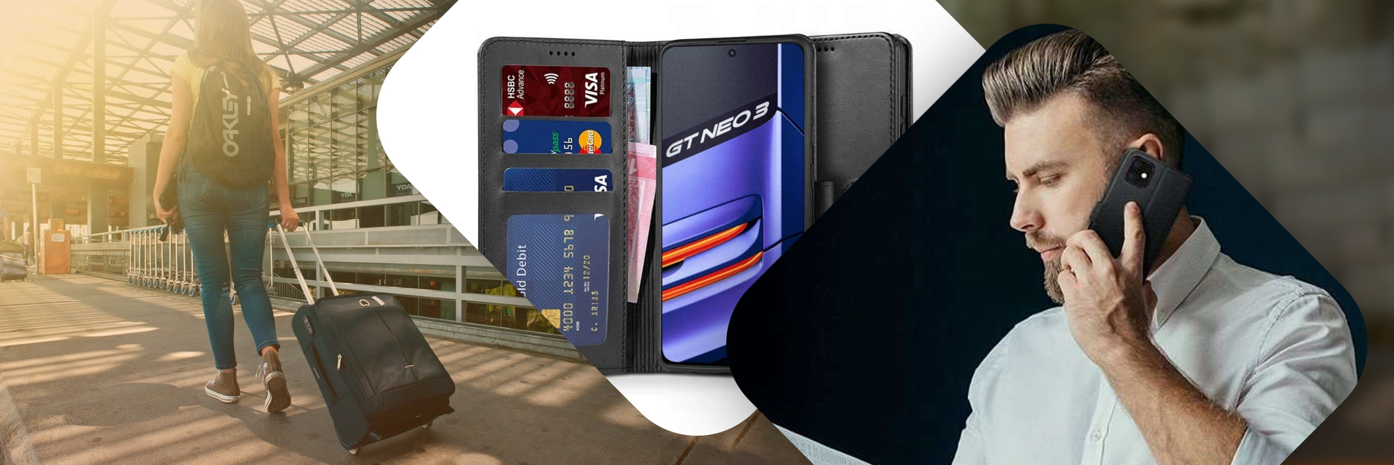 Etui portfel Wallet do Realme GT Neo 3 Black