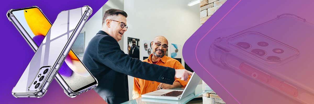 Etui pancerne ShockProof Alogy do Samsung Galaxy A72 Przezroczyste + Szkło Alogy