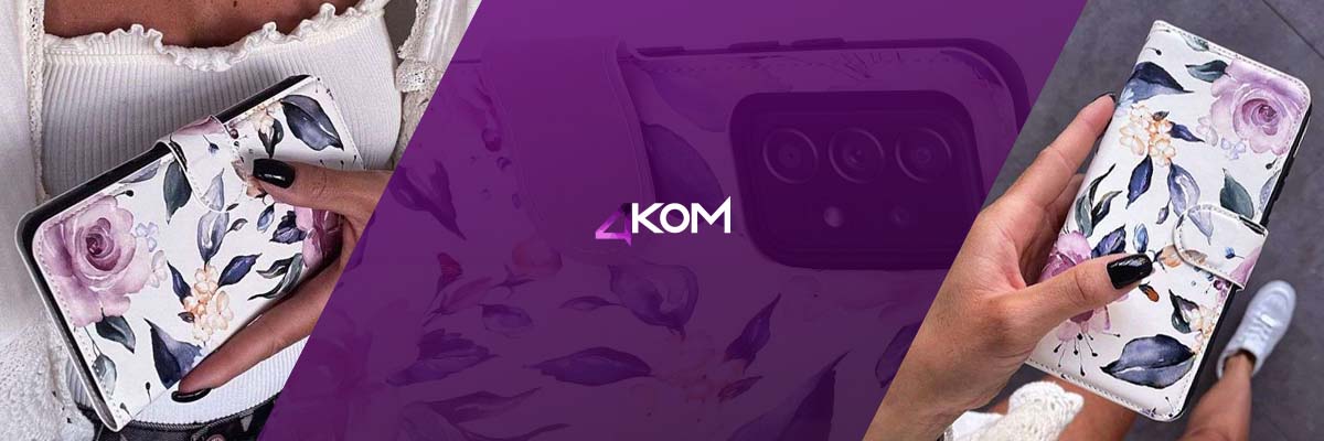 Etui portfel Wallet do Samsung Galaxy A52 / A52S Floral White