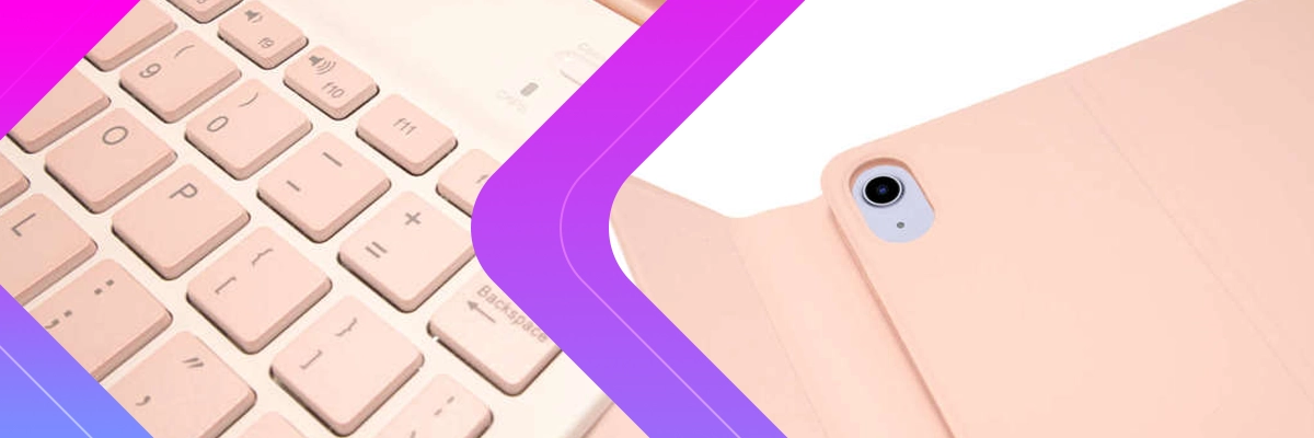 Etui Alogy Smart Case klawiatura Bluetooth do Apple iPad Air 4 2020 / 5 2022 Różowe