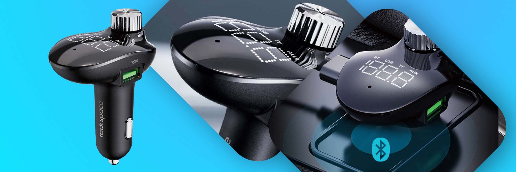 Ładowarka samochodowa Rock Space B302 Transmiter FM MP3 Bluetooth