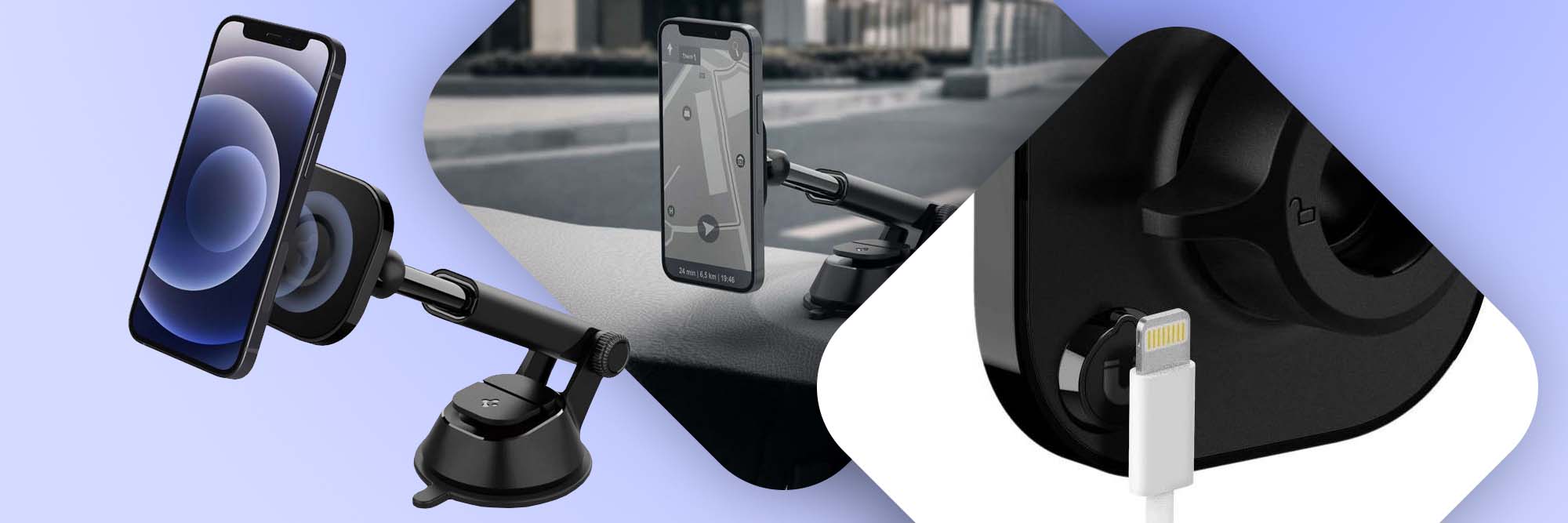 Uchwyt samochodowy Spigen ITS35 do MagSafe na deskę Black