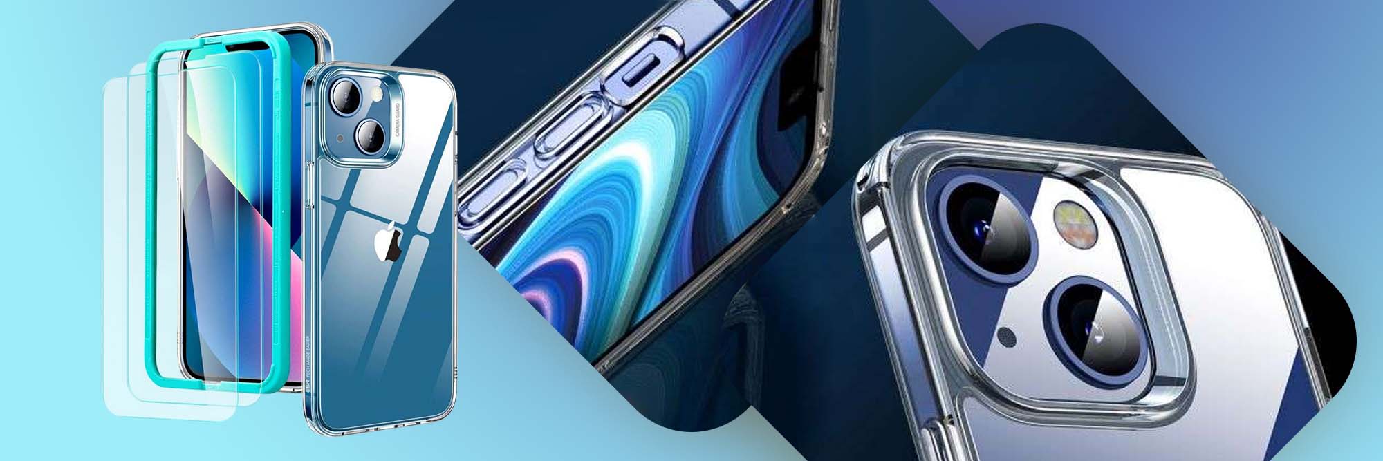 Etui ESR Classic Hybrid 2x Szkło ESR Screen Shield do Apple iPhone 13 Clear