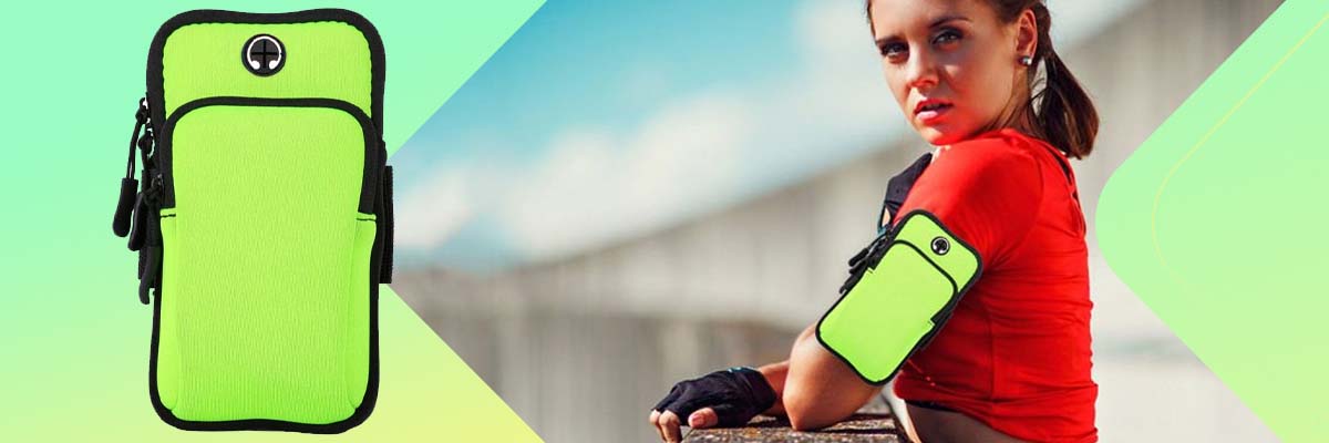 Etui torba armband opaska na ramię do telefonu Alogy SportBag Zielone