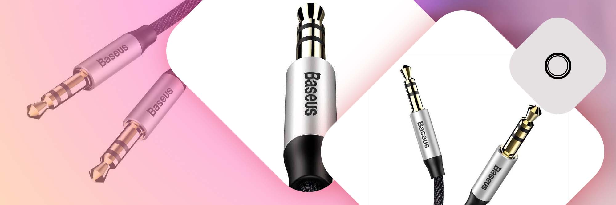 Kabel audio mini jack 3,5mm AUX Baseus Yiven 0,5m (czarno-srebrny)