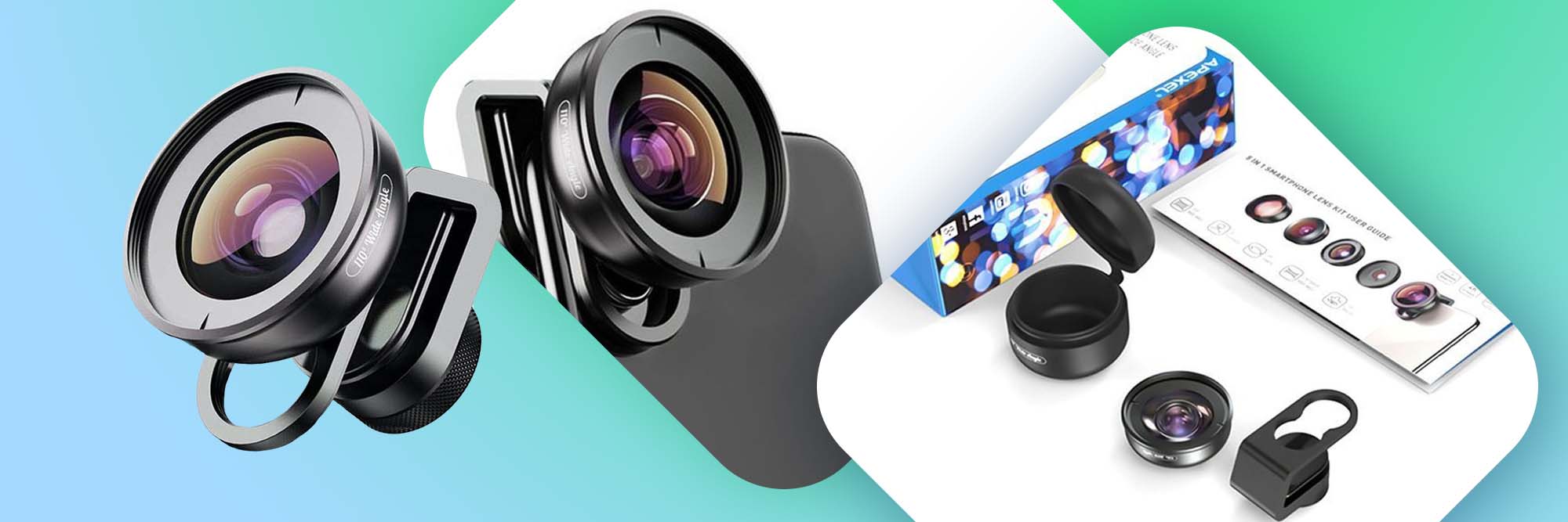 Apexel APL-HD5W Obiektyw do telefonu Wide Angle szerokokątny 110°