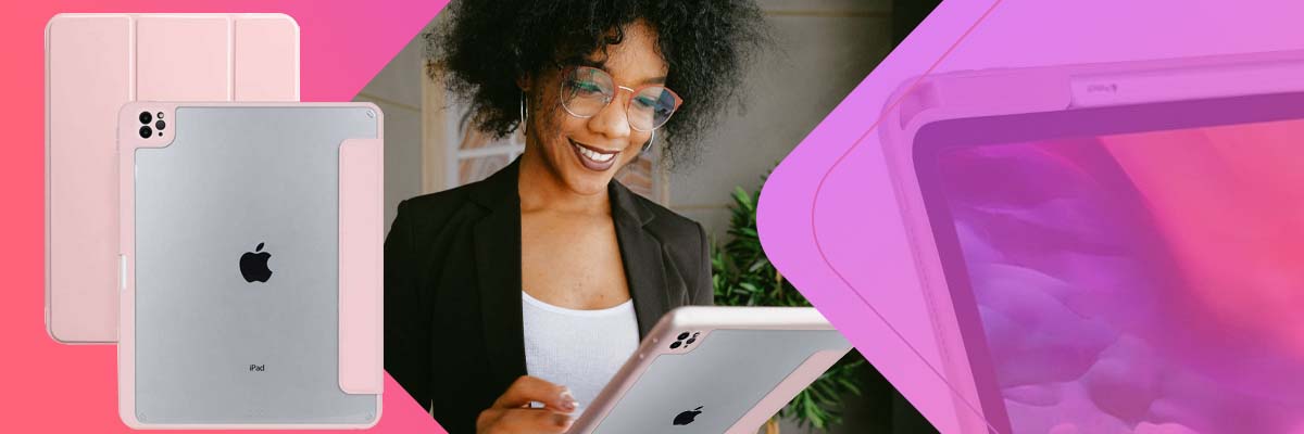 Etui magnetyczne 2w1 Alogy Magnetic Pencil Case do Apple iPad Air 4 2020 Różowe