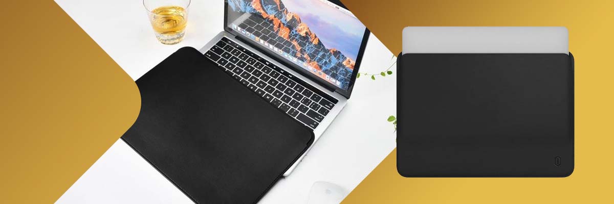 Etui teczka Wiwu do Apple MacBook Air 13 2019 wsuwka Czarne