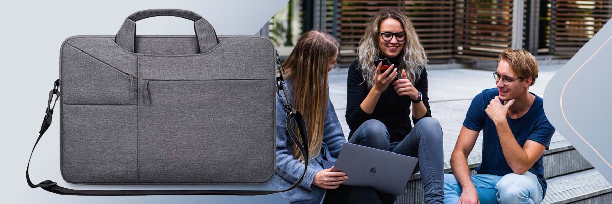 Etui uniwersalna torba na laptopa 13 cali na ramię Dark Grey