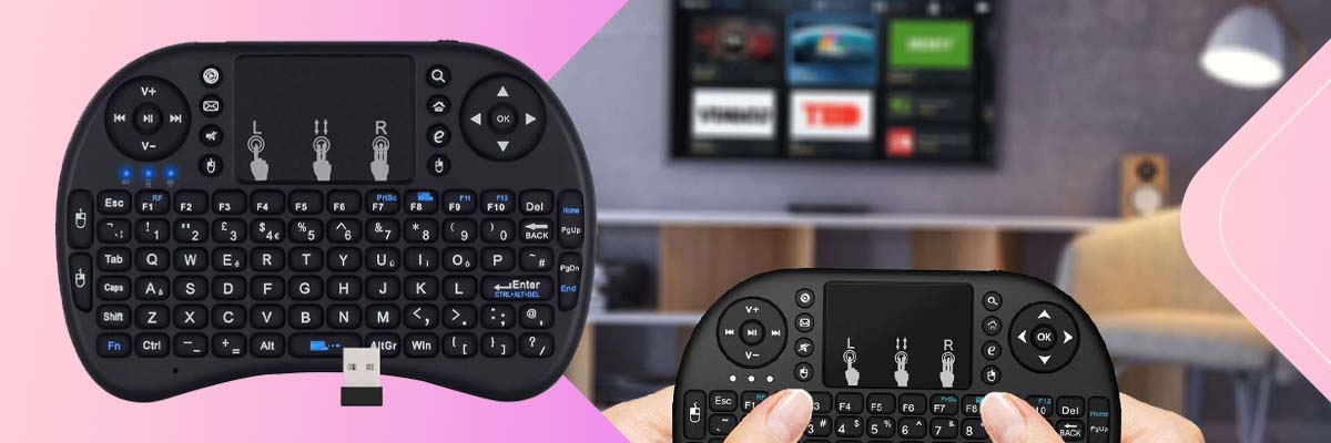 Bezprzewodowa mini Klawiatura Alogy podświetlana 3 kolory touchpad