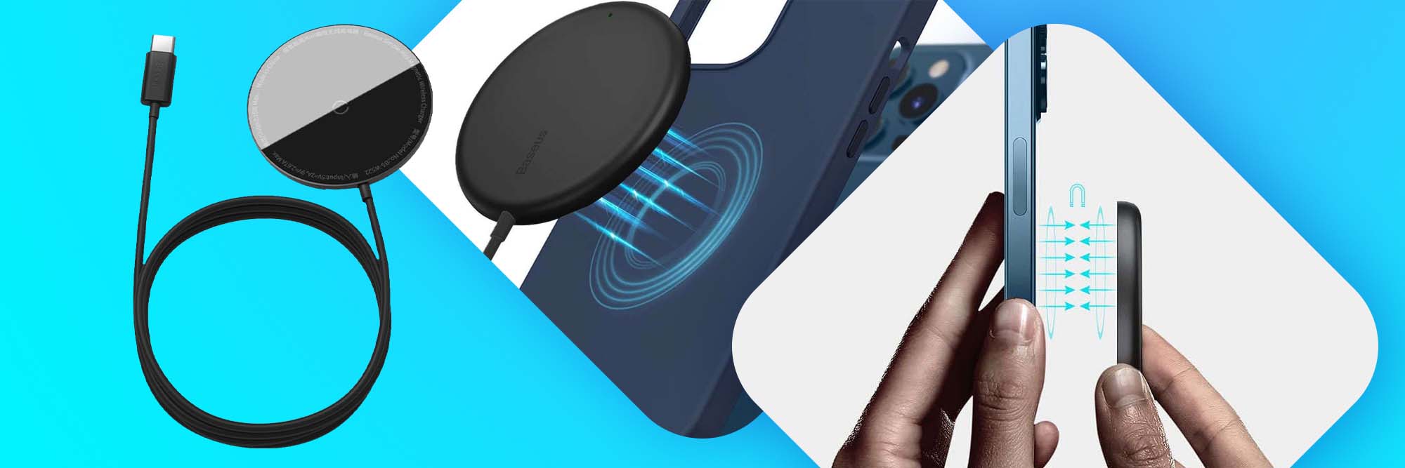 Magnetyczna ładowarka indukcyjna Qi Baseus do iPhone 12 15W Black