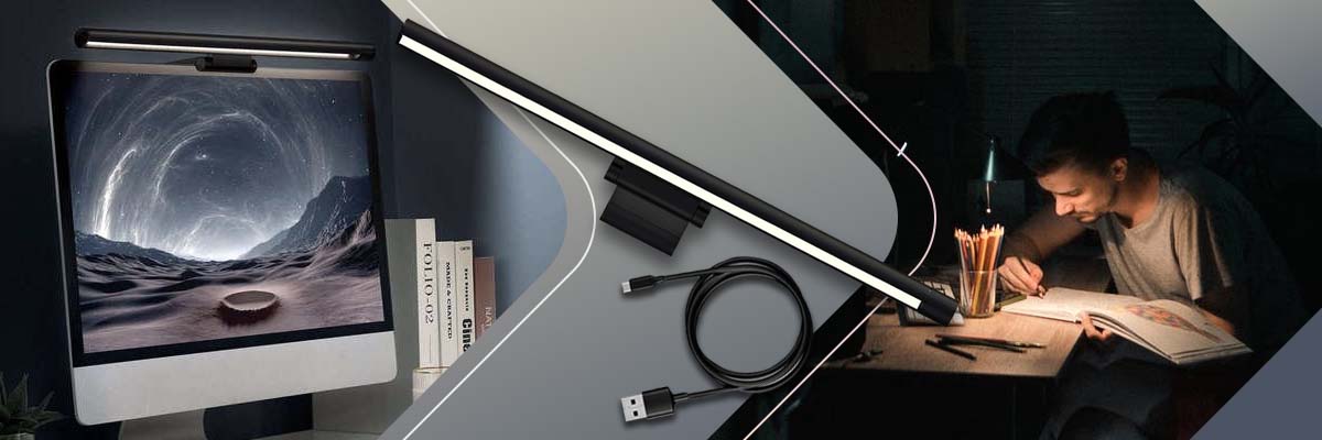 Regulowana lampa LED na monitor komputera Baseus I-Wok Pro z klipsem Czarna