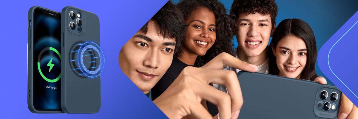 Etui ESR Cloud Soft do MagSafe do Apple iPhone 12 Pro Blue