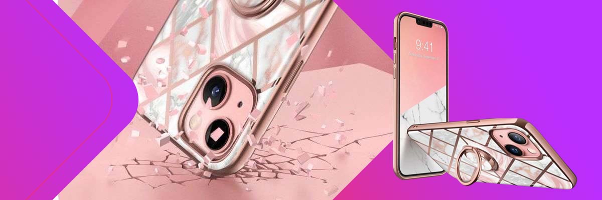 Etui Supcase Cosmo Snap do Apple iPhone 13 Marble Pink