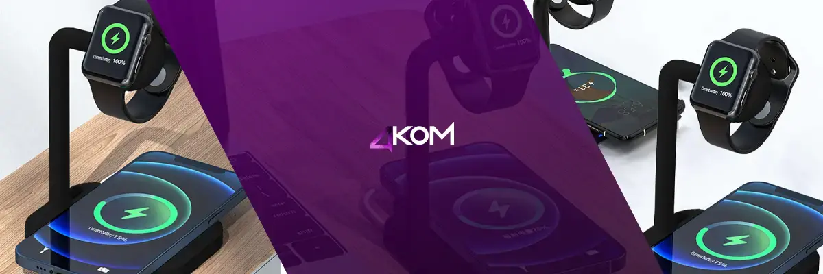 Ładowarka indukcyjna Alogy Qi 2w1 do Apple iPhone / Apple Watch Czarna