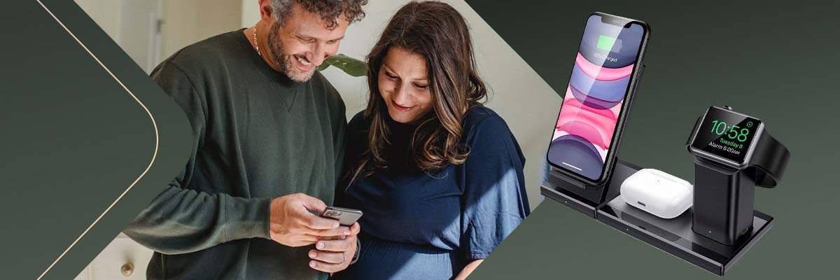 Ładowarka indukcyjna Qi 3w1 bezprzewodowa ESR do iPhone/ AirPods/ Watch Black