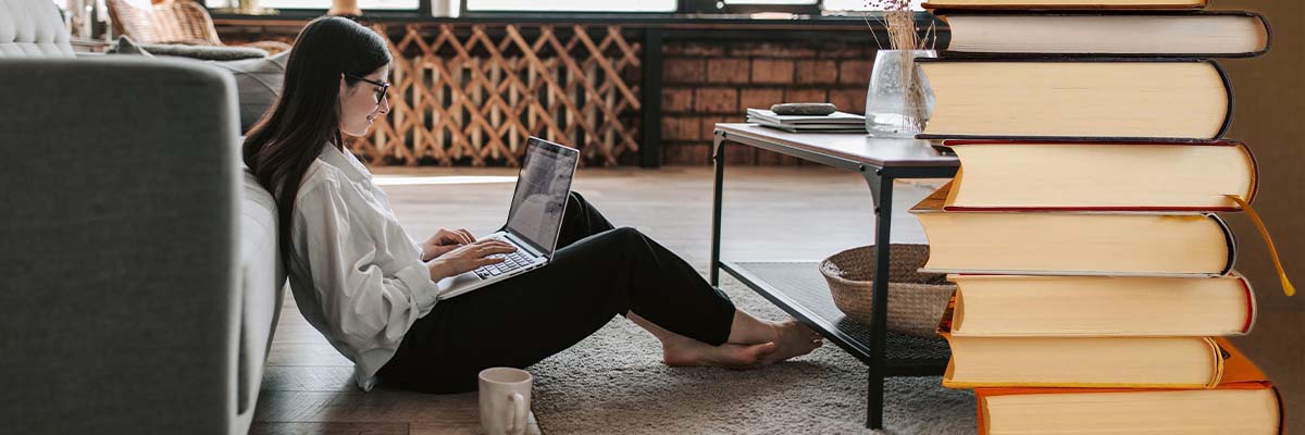 edukacja zdalna, nauka na podłodze nauka online