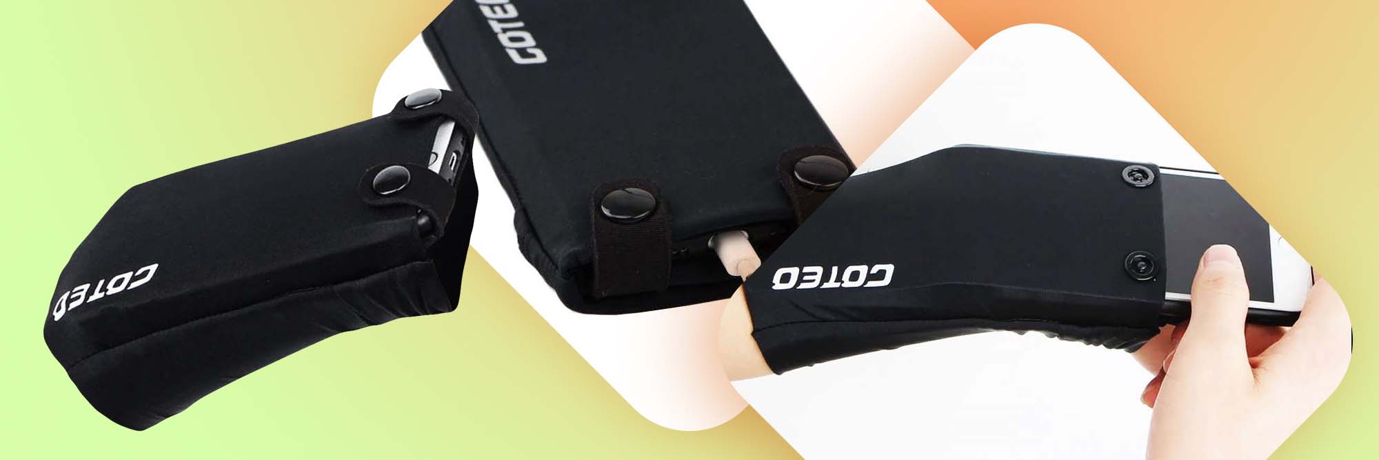 Etui opaska sportowa Goteo wristband na nadgarstek do telefonu 7.0 Czarna