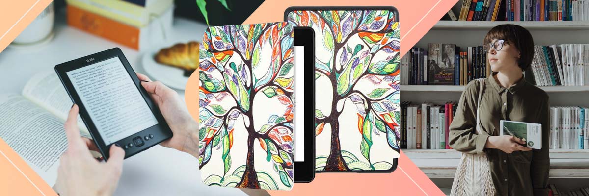 Etui Alogy Smart Case do Kindle Paperwhite 4 2018/2019 Kolorowe drzewko