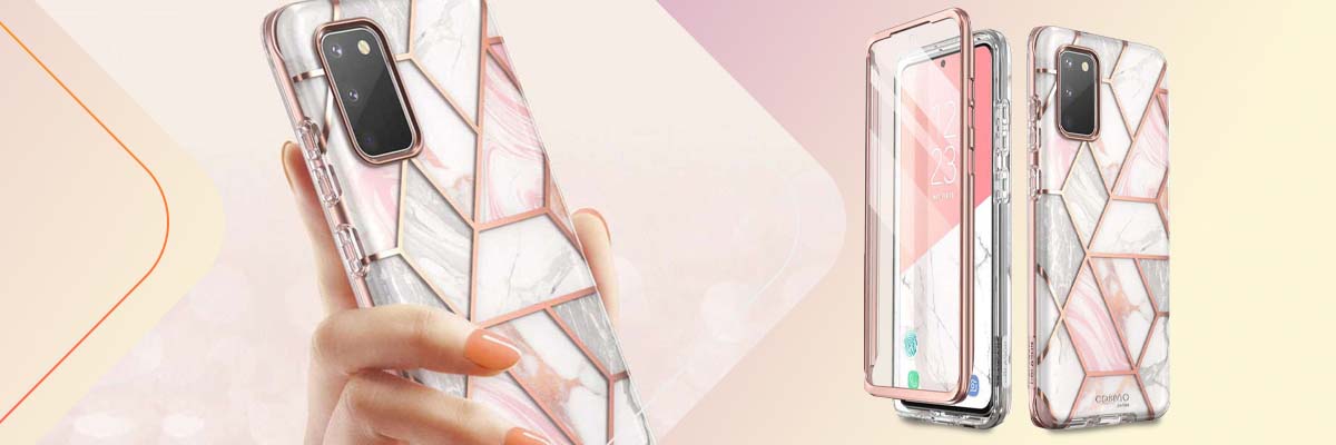 Etui Supcase Cosmo do Samsung Galaxy S20 FE Marble Pink