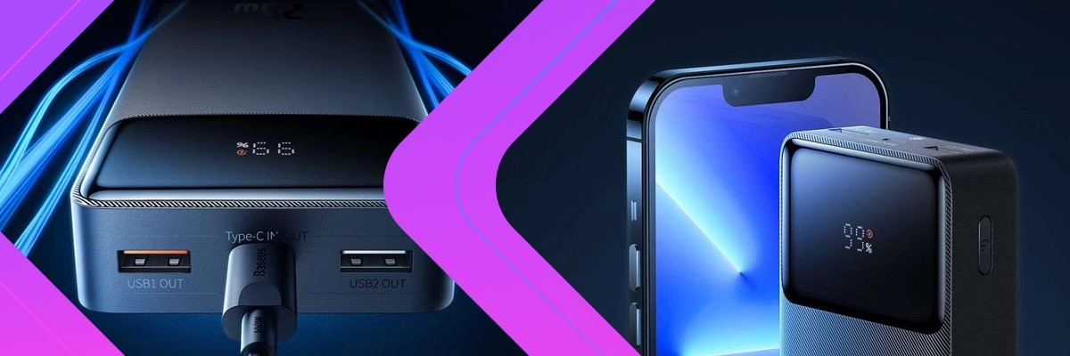 Powerbank Baseus Bipow Digital Display 3-Porty 25W 20000mAh + Kabel