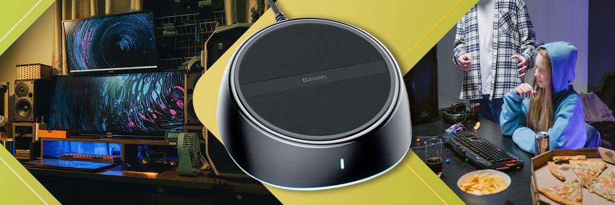 Ładowarka sieciowa USA indukcyjna Qi Baseus 2w1 3xUSB 3.5A 25W Czarna