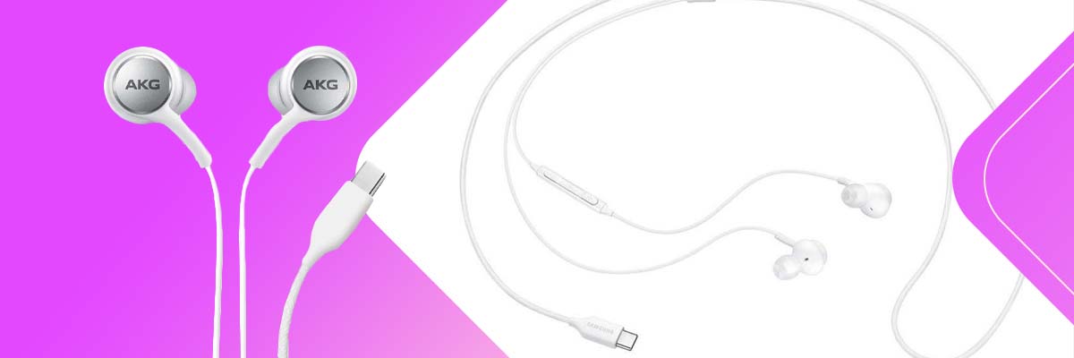 Słuchawki douszne Samsung AKG by harman EO-IC100BWE USB-C Type C Białe