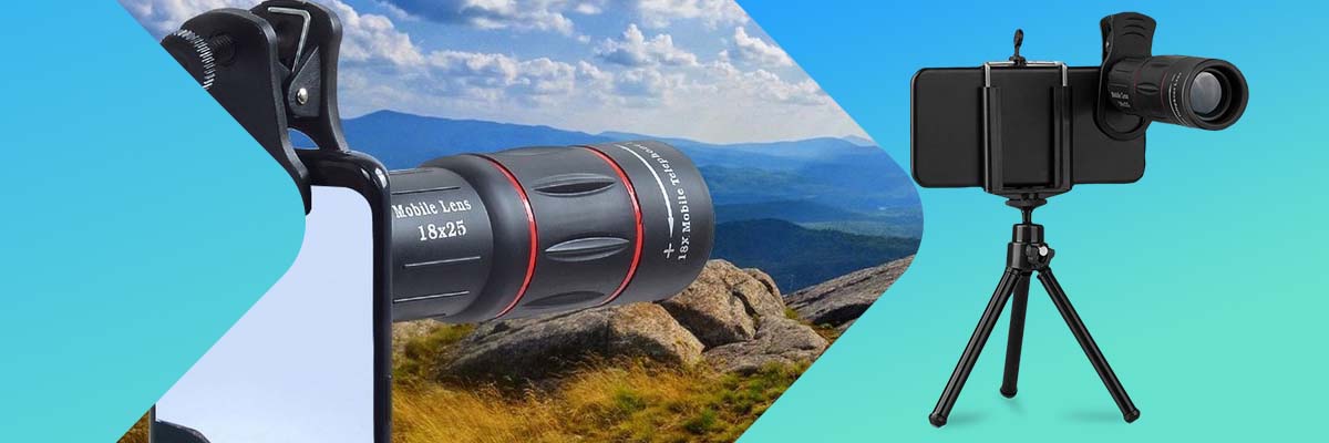 Apexel APL-T18ZJ Teleskopowy Obiektyw 18X zoom + Mini Statyw Tripod