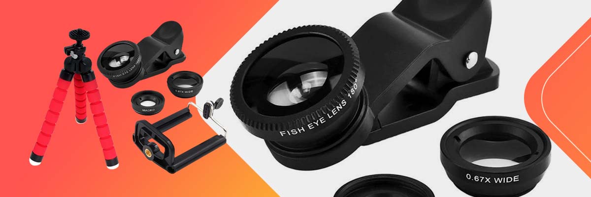 Zestaw 3 obiektywów soczewek + elastyczny statyw + uchwyt 1/4