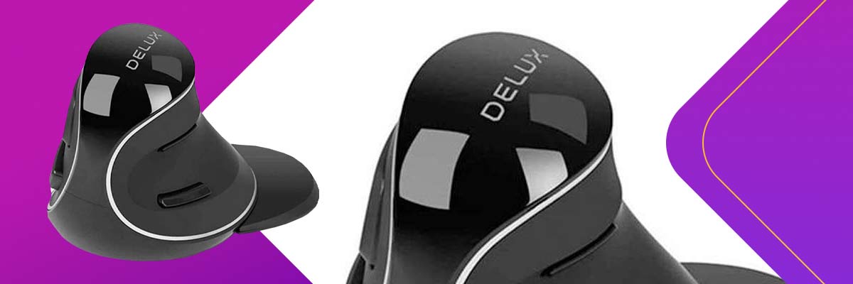 Bezprzewodowa mysz pionowa Delux M618PD BT/2.4G 4200DPI 3 kanałowa