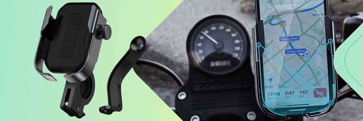 Uchwyt do telefonu Baseus Armor do motocyklu roweru hulajnogi skutera Czarny