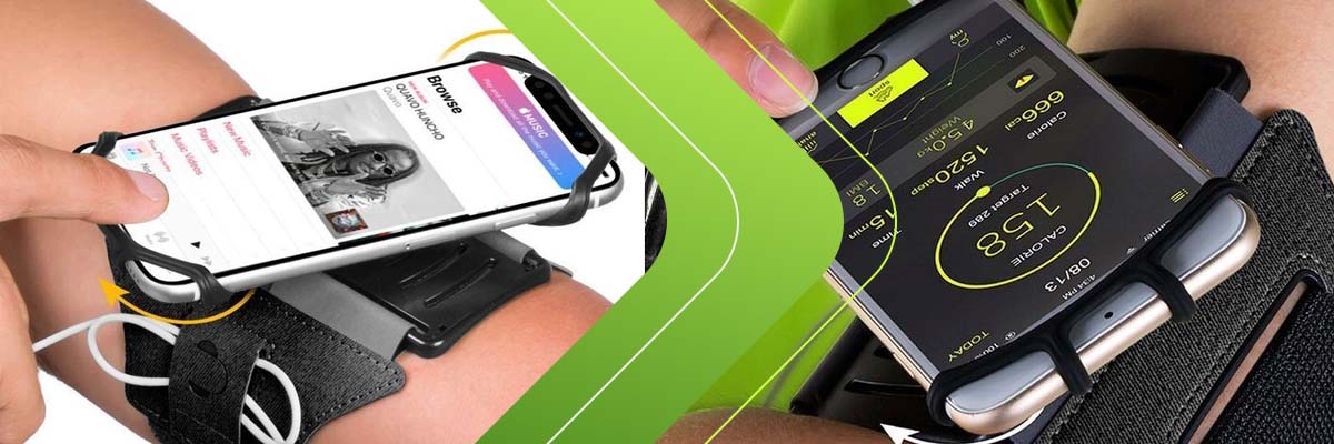 Etui opaska sportowa armband VUP+ na ramię do telefonu Czarne