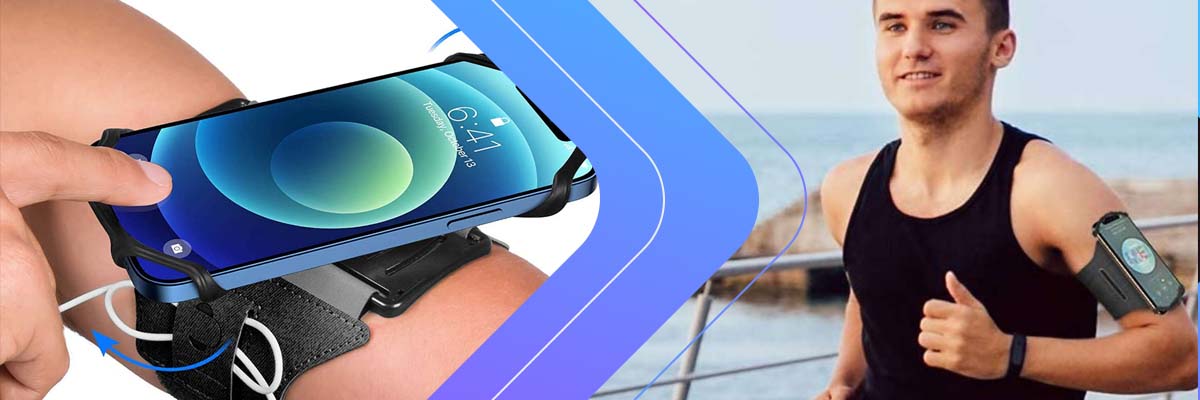 Etui opaska sportowa armband VUP+ na ramię klips do telefonu 360 Czarne