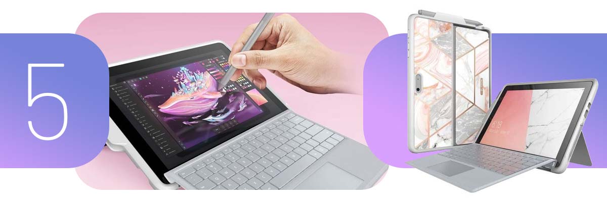 Etui Supcase Cosmo do Microsoft Surface Go Marble Pink